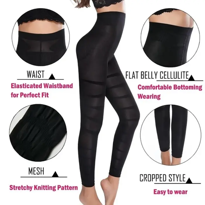 Leggings amincissants taille haute pour femme