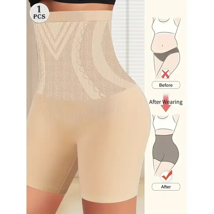 1 pièce Culotte sans couture taille haute pour femme