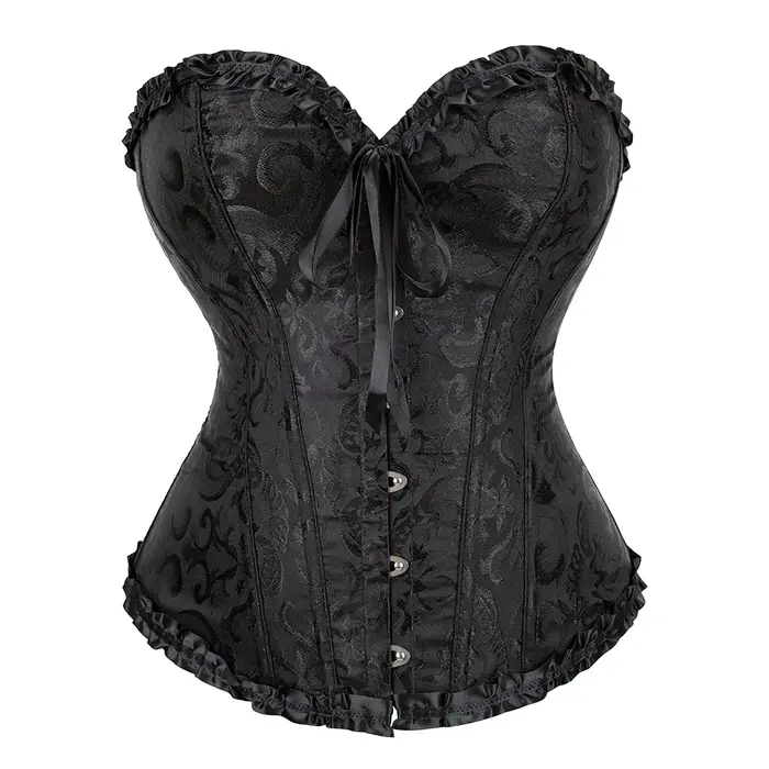 Corsets Top Bustiers Body Shaper pour femmes Overbust Corset Sexy Jacquard Lingerie Vintage Costume victorien grande taille Corselet
