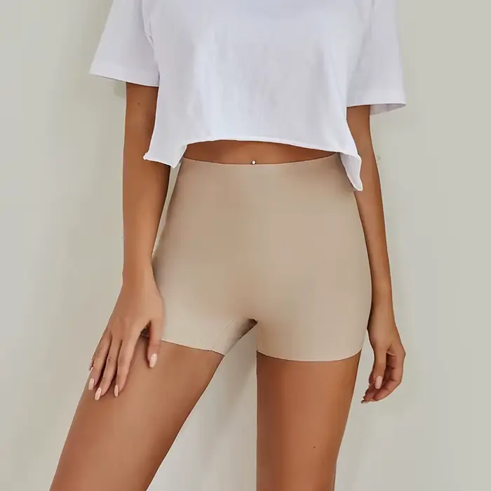 Offre spéciale sans couture glace soie solide Biker Shorts Boxer Leggings courts sport Yoga pantalon sans