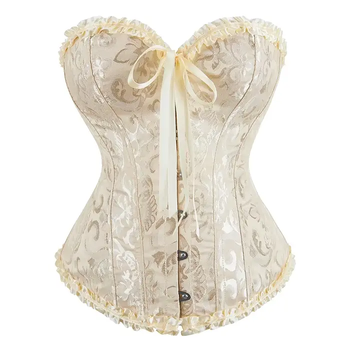 Corsets Top Bustiers Body Shaper pour femmes Overbust Corset Sexy Jacquard Lingerie Vintage Costume victorien grande taille Corselet