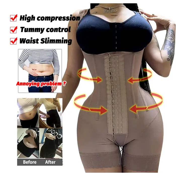 Fajas colombiennes post lipo chirurgical réduisant les shapers post-partum scène 2 BBL Shapewear ventre contrôle corps sculptant gaine