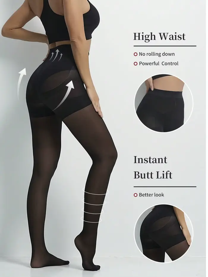1/2 Paires Nouveauté 2026 Collants sculptants taille haute pour femme