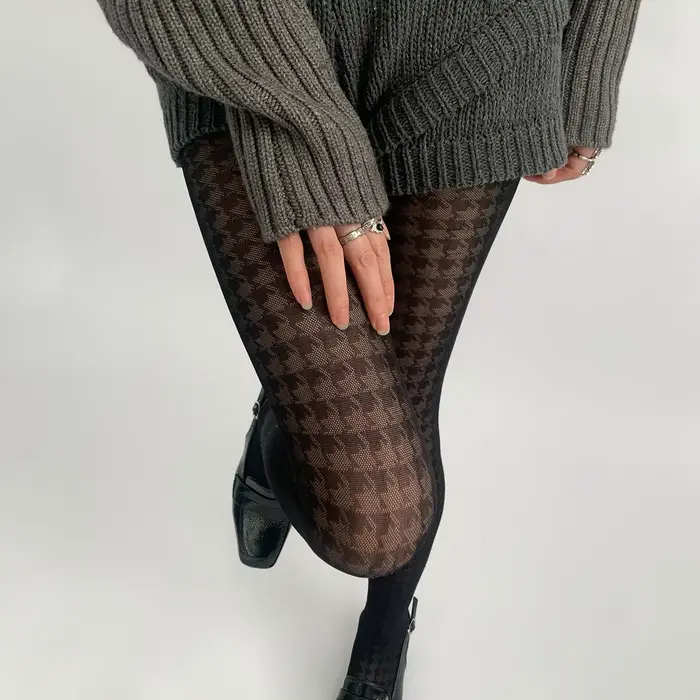 Collants noirs taille haute pour femmes