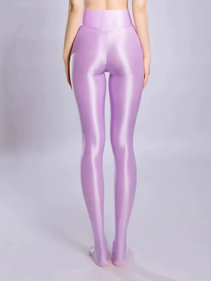 Nouveaux Collants en Nylon Brillant Effet Pêche