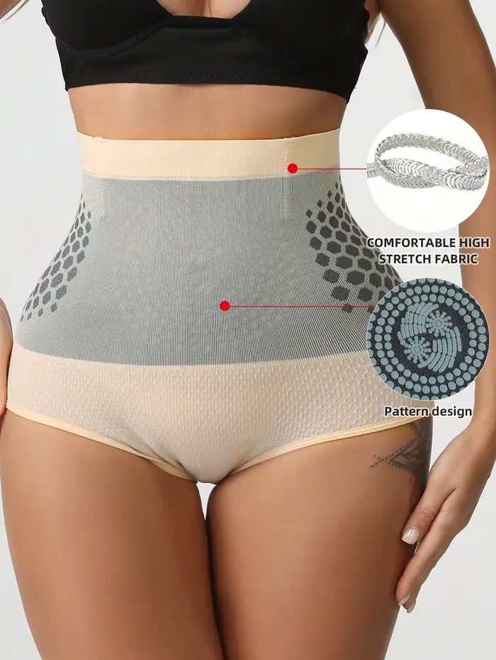 Culotte gainante taille haute sans couture pour femme, effet ventre plat, amincissante, post-partum,
