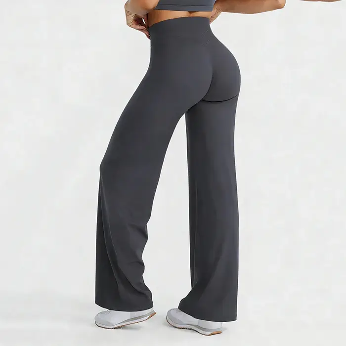 Leggings de sport et yoga taille haute évasés pour femme
