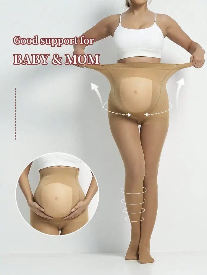 1/2 Paires Nouveauté 2026 Collants de maternité taille haute sculptants pour femme