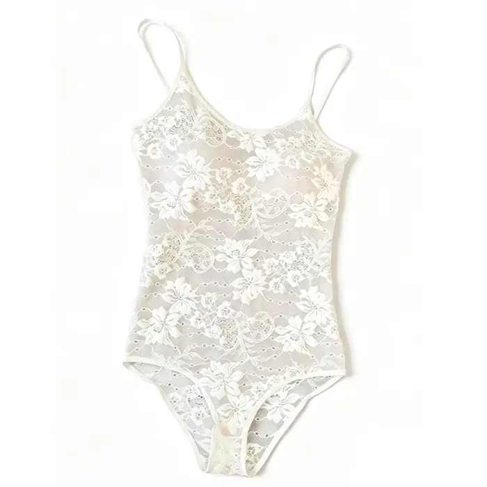 Body en dentelle transparente pour femme
