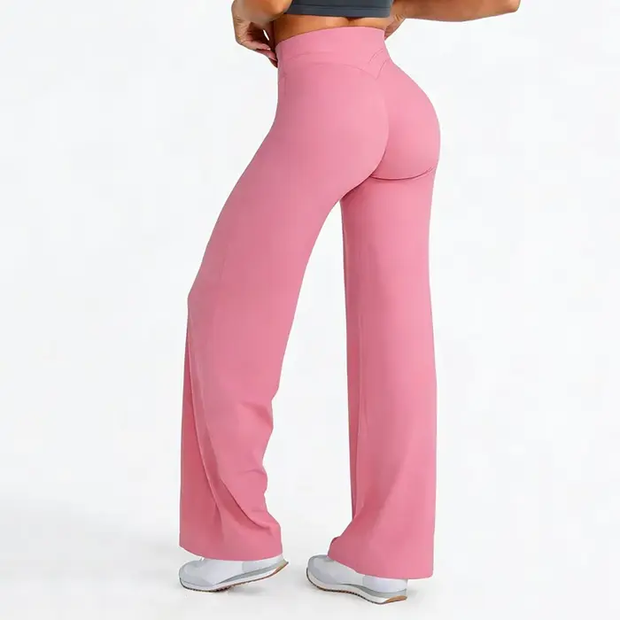 Leggings de sport et yoga taille haute évasés pour femme