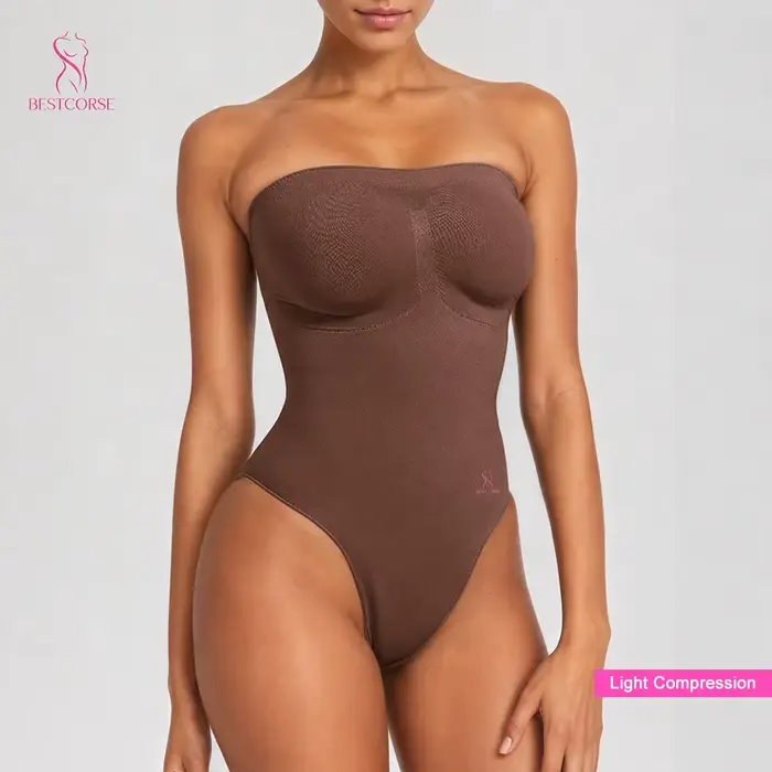 Body gainant femme string corset sans bretelles