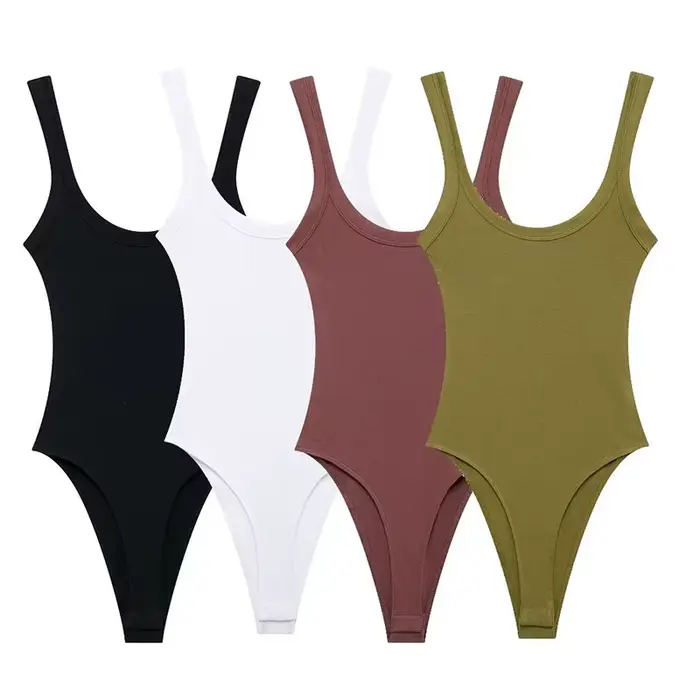 Body côtelé slim pour femmes