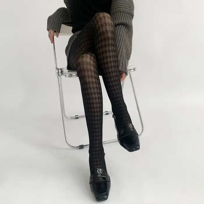 Collants noirs taille haute pour femmes