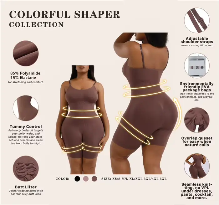 Body sculptant push-up pour femmes grandes tailles
