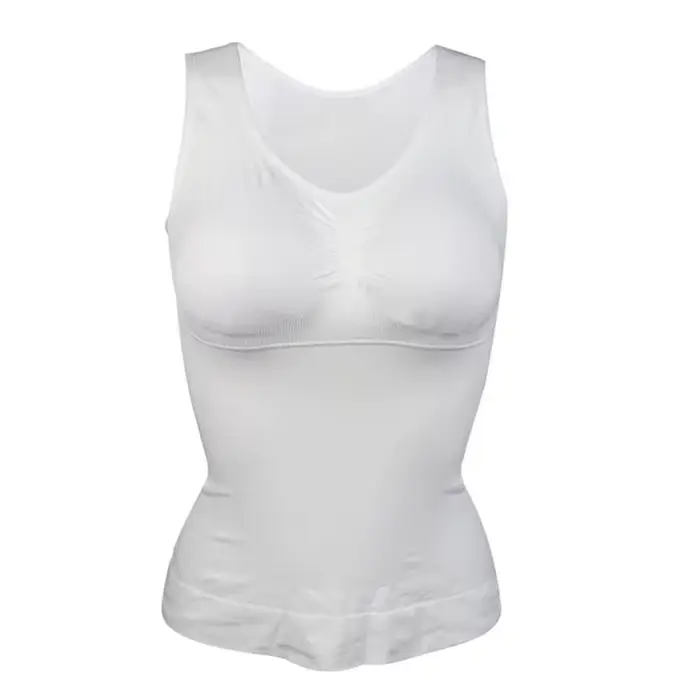 Femmes corps Shaper avec soutien-gorge intégré minceur débardeurs amovible rembourré sous-vêtements