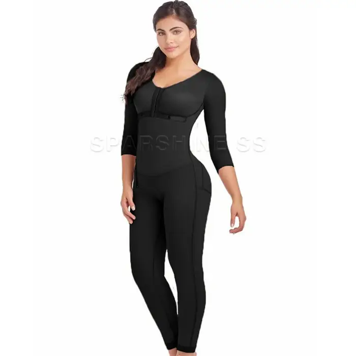 Body Shaper Faja Original colombien ceintures pour femmes post-partum minceur Shapewear avec soutien-gorge côté fermeture éclair haute Compression Corset