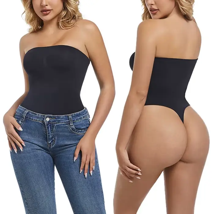 Body gainant femme string corset sans bretelles
