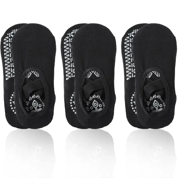 Chaussettes de Yoga Antidérapantes avec Bretelles pour Femme