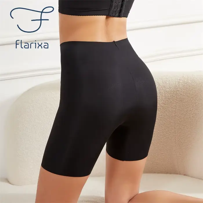 Flarixa sans couture taille haute femmes longue jambe ceinture culotte confortable sans