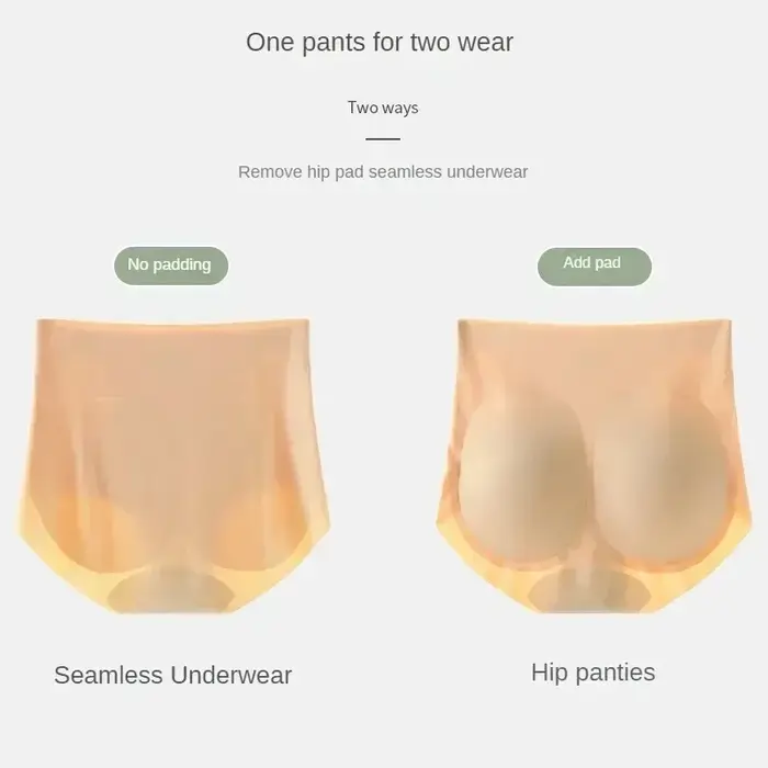 Culotte gainante sans couture d'été avec coussinets en silicone pour les hanches et rehausseurs de fesses