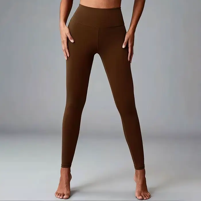 Leggings de yoga marron pour femme