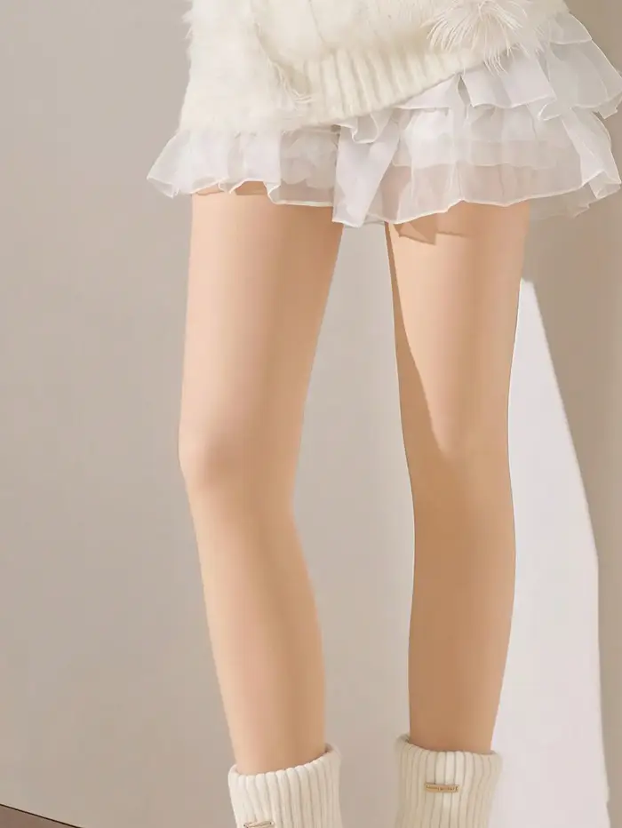 Collants thermiques doublés de polaire pour femmes