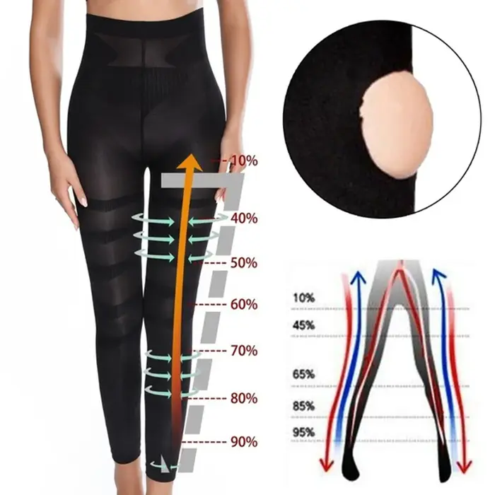 Leggings amincissants taille haute pour femme