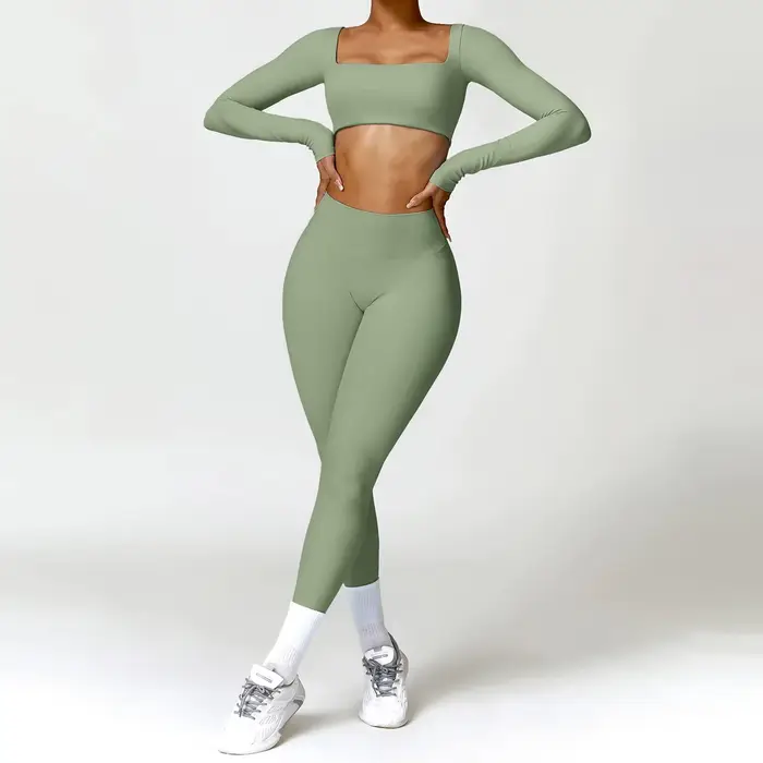 Costume de Yoga 2 pièces pour femmes, ensemble de sport à séchage rapide, survêtement pour course à