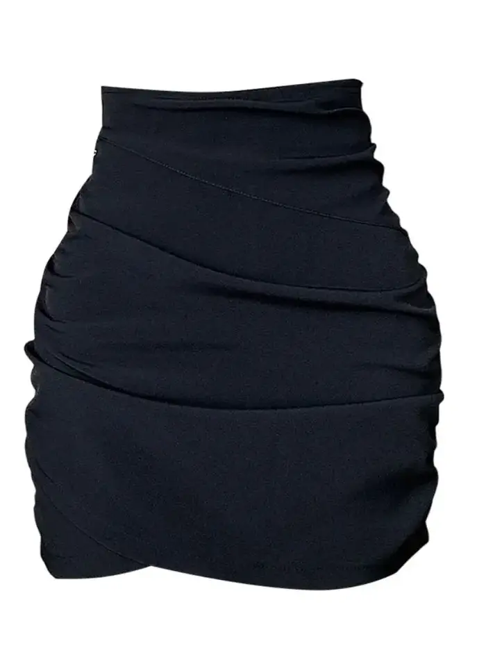 Jupe moulante taille haute irrégulière pour femmes