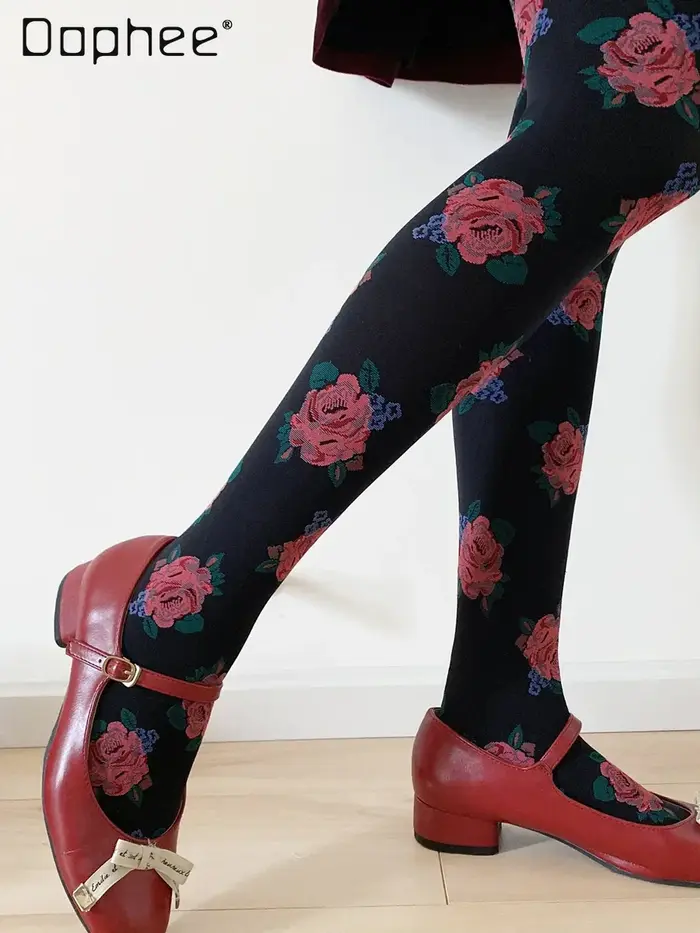 Beaux collants College roses