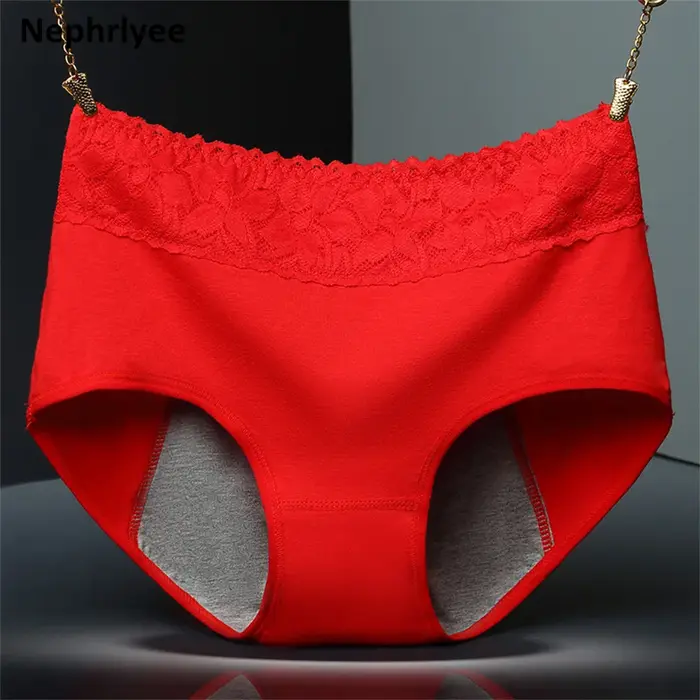 Culotte Menstruelle Imperméable en Coton à Absorption Rapide pour Femme, Sous-Vêtement de Fille, Lin