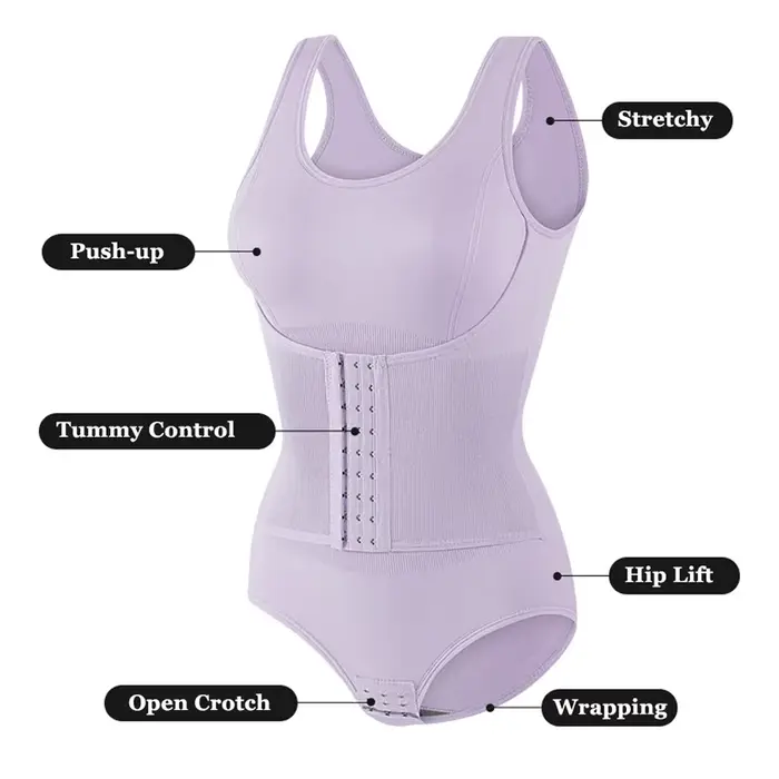 2025 nouveau Body Shapewear avec ceinture à glissière femmes ventre contrôle Fajas corps Shaper taille formateur minceur Cincher hauts Corset