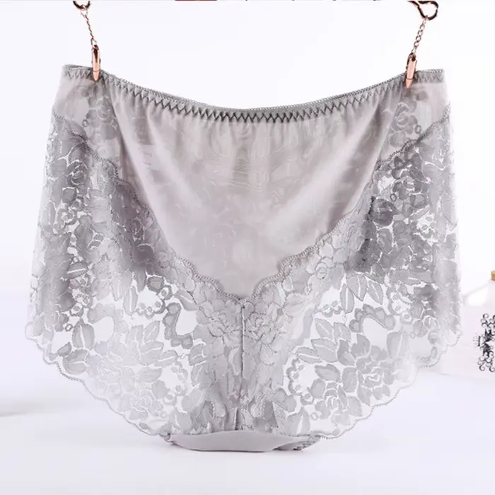 Culotte taille haute en dentelle pour femme