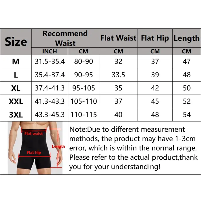 Hommes ventre contrôle Shorts corps Shaper Compression taille haute formateur
