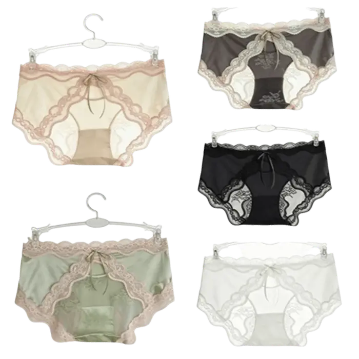 Culottes mi-hautes en dentelle et satin