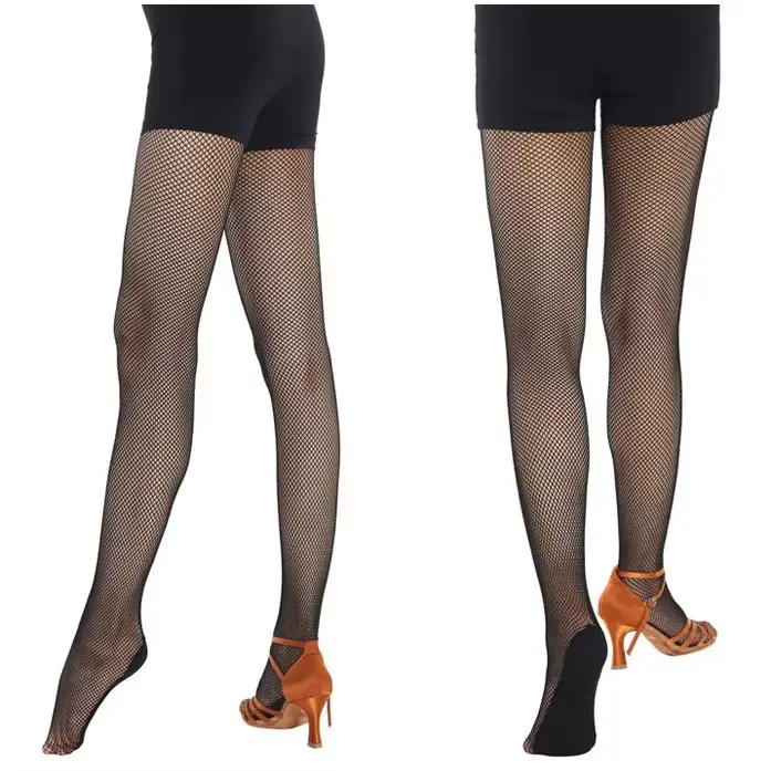Collants en maille dure pour femmes, grande taille, semelle antidérapante, bas en résille de danse l