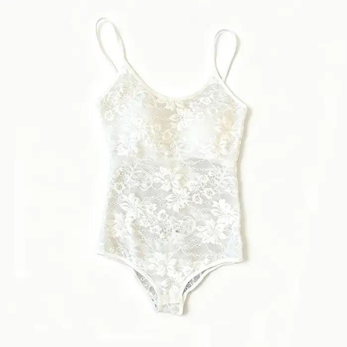 Body en dentelle transparente pour femme