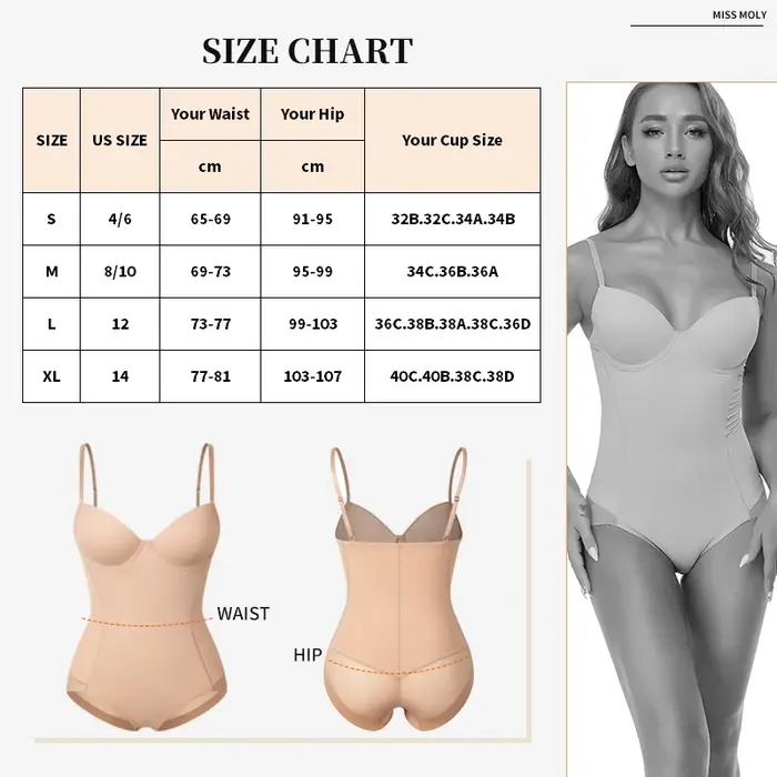 Shapewear Body pour femmes contrôle du ventre bout
