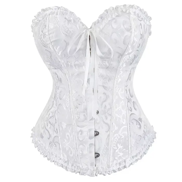 Corsets Top Bustiers Body Shaper pour femmes Overbust Corset Sexy Jacquard Lingerie Vintage Costume victorien grande taille Corselet