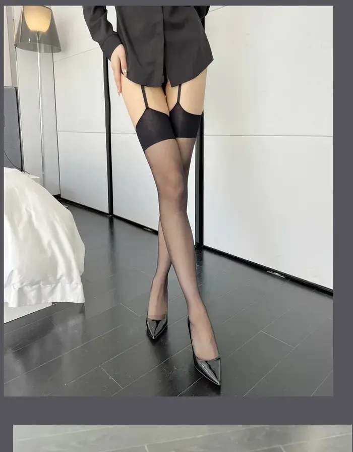 Collants Sexy à entrejambe ouvert femmes