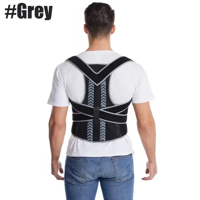 Correcteur de posture pour hommes et femmes – Attelle dorsale réglable pour les douleurs supérieures et inférieures du