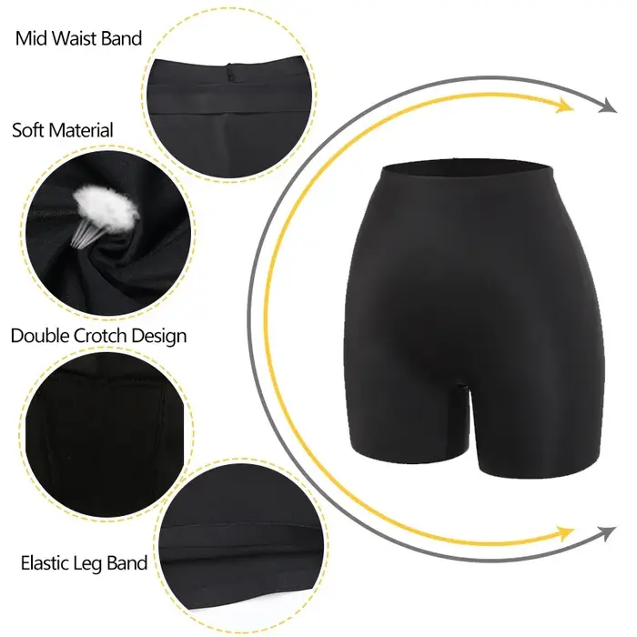 Vaslanda femmes sécurité Slip Shorts sous jupe Anti frottement Boxer taille haute Boyshorts Anti-vide culotte Yo Ga pantalons courts