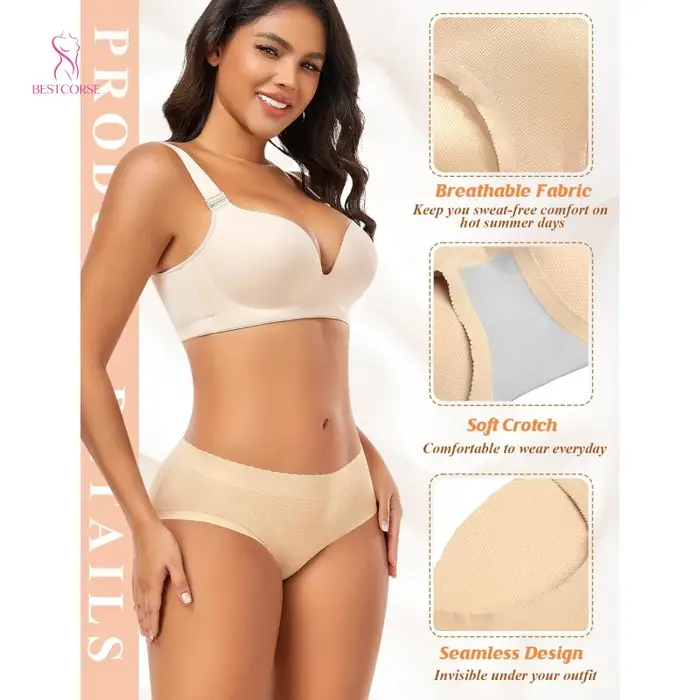 Culotte push-up invisible et respirante sans couture