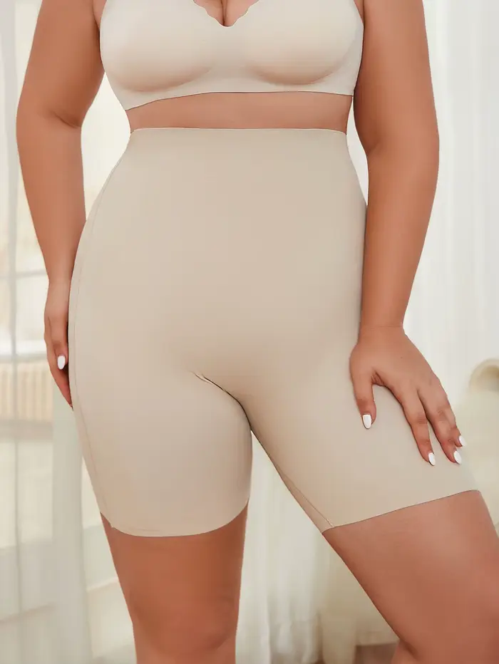 Pantalon gainant grande taille pour femme avec design amincissant le ventre