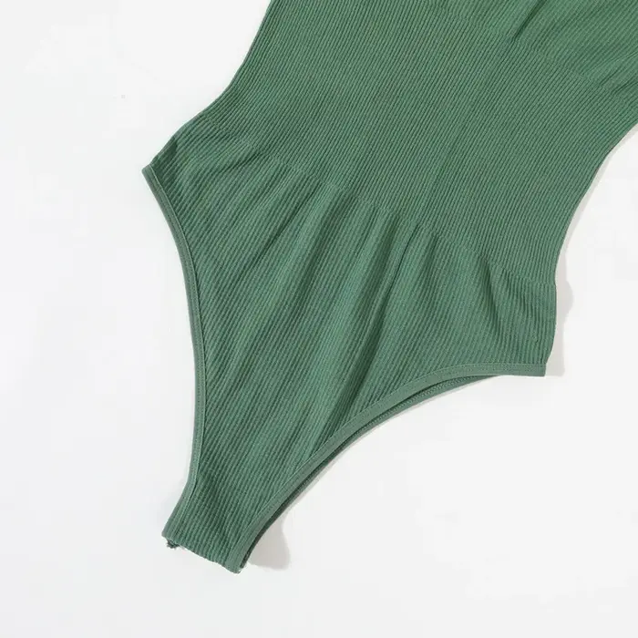 Body débardeur sans couture côtelé sans armatures pour femme, extensible, gainant, confortable pour