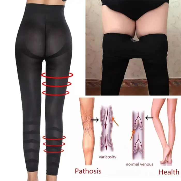 Leggings amincissants taille haute pour femme