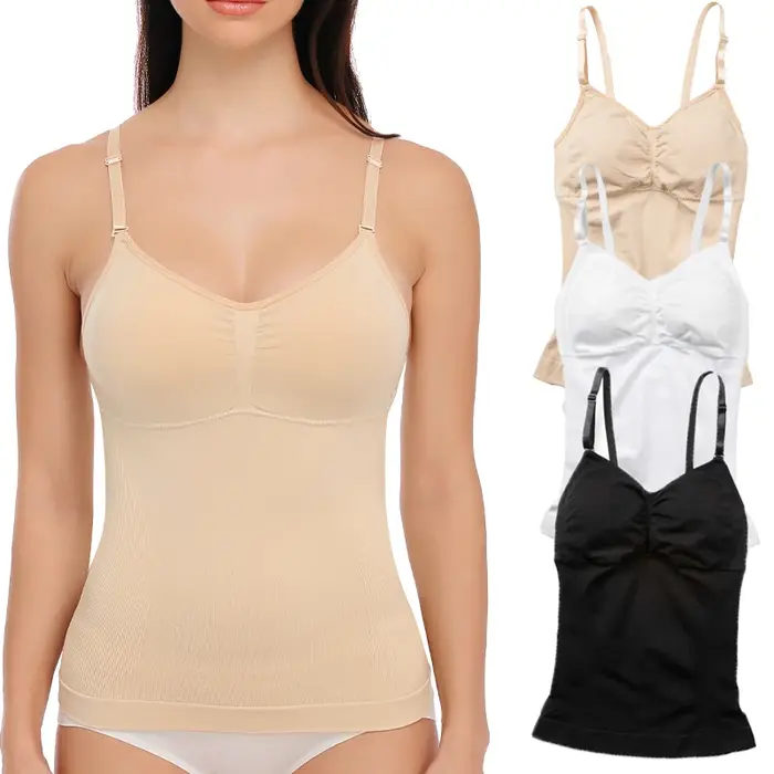 Body Shaper doux nouveau réservoir minceur coussin amovible Cami débardeur confortable grande taille femmes Shapewear rembourré gilet livraison directe