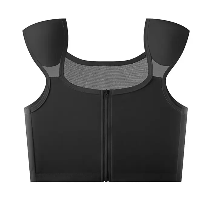Bustier plat en maille pour poitrine, couleur unie, résistant aux chocs, débardeur modelant pour dam