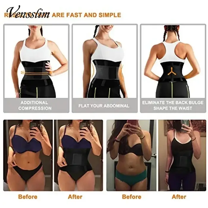 Vensslim femmes Sauna sueur ventre tondeuse ceinture taille formateur minceur corps Shaper Corset entraînement