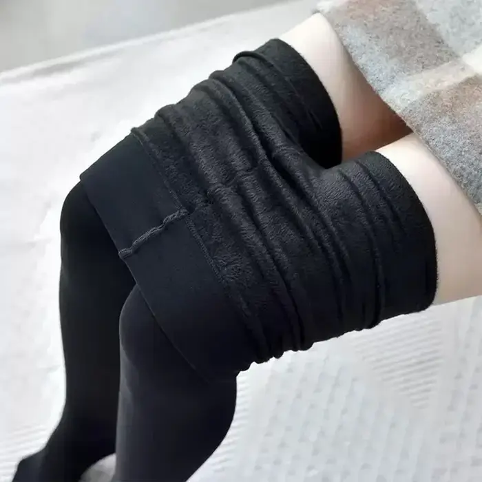 1/2 pièces collants doublés polaire femmes